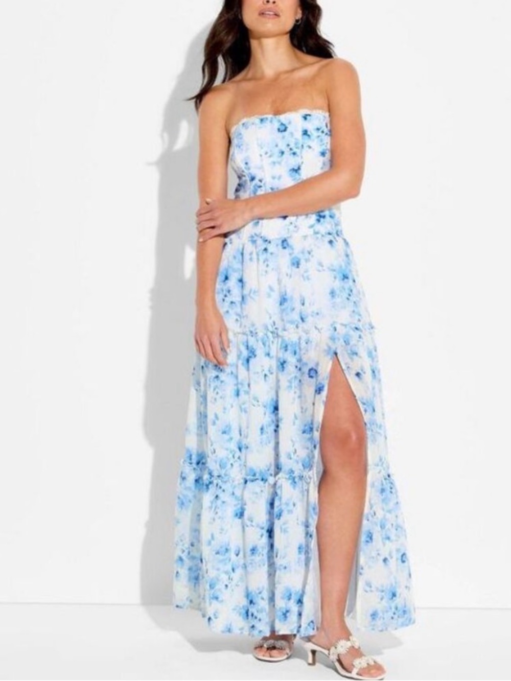 Wild Fable Strapless Tiered Corset Maxi Dress Sz Large - NWT